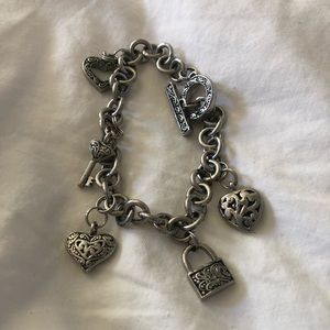 Charm Bracelet with hearts and key